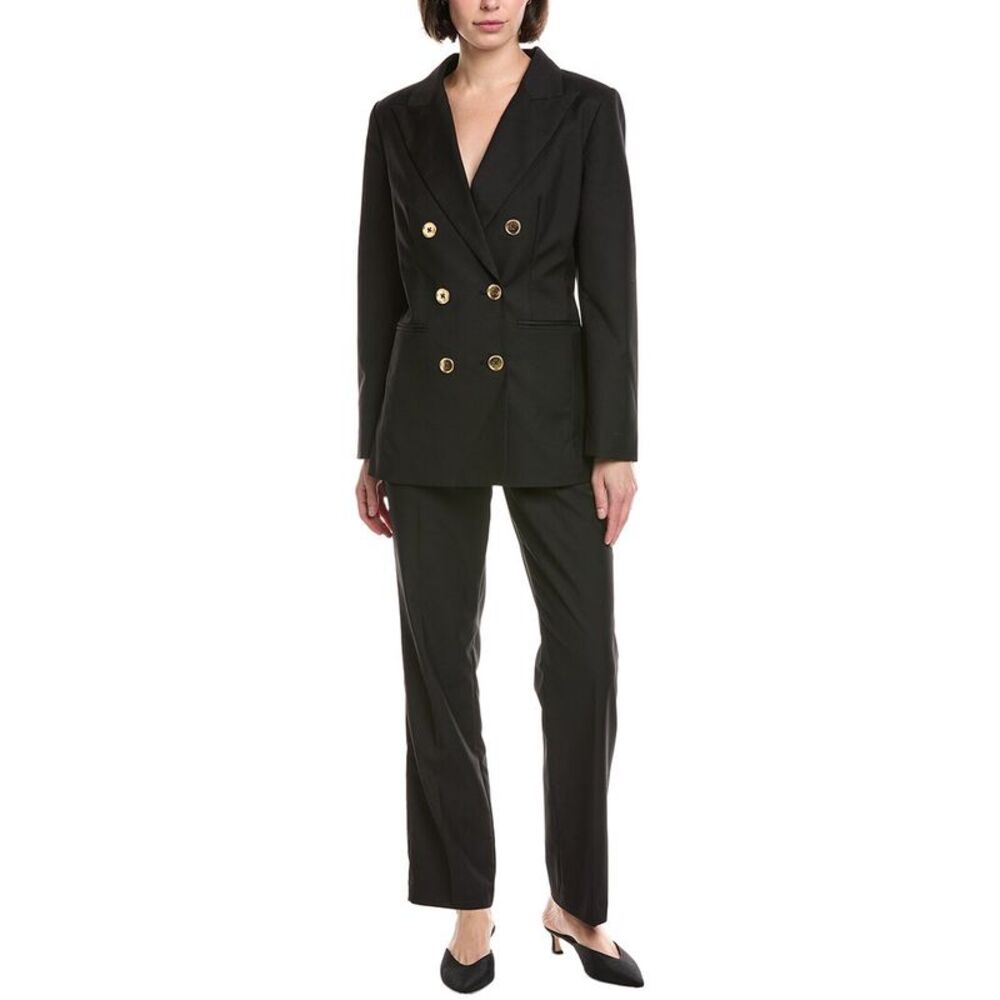 Pascale La Mode Womens  2Pc Suit, Black